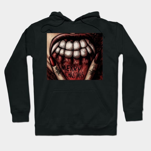 Vampire Merry Christmas Hoodie by DougSQ